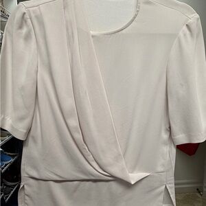 MM Lafleur Cream Draped Blouse